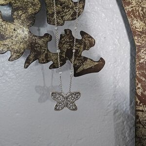 Brighton Butterfly Silver Plated Necklace